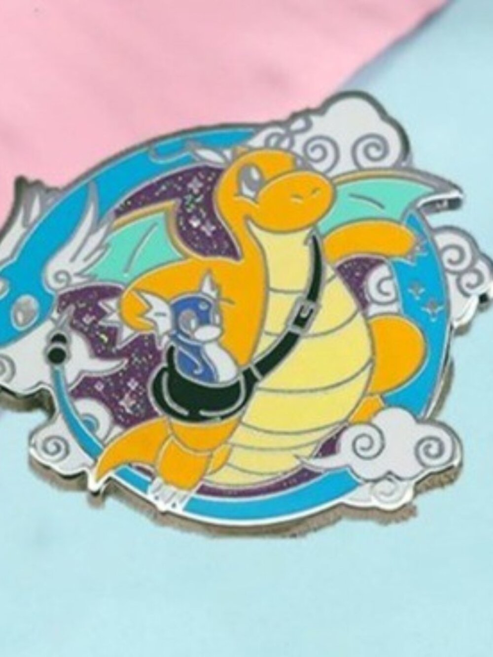Pokemon Dratini, Dragonair, Dragonite Evolution Enamel Pin